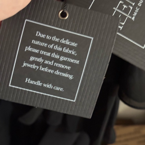 IEENA for Mac Duggal Black Tiered Midi Dress Ruffle Cocktail Size 4 NWT Formal - Picture 13 of 15